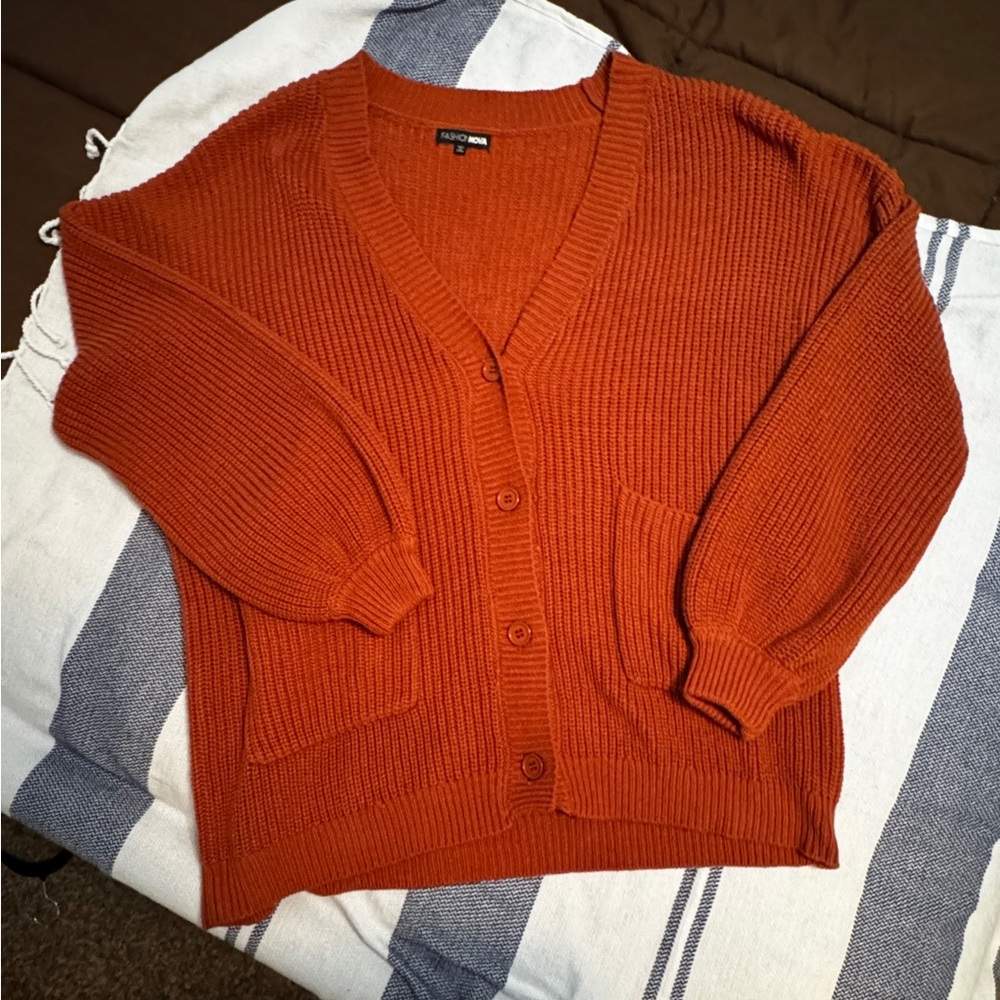 Fashion Nova Rust Women's Cardigan